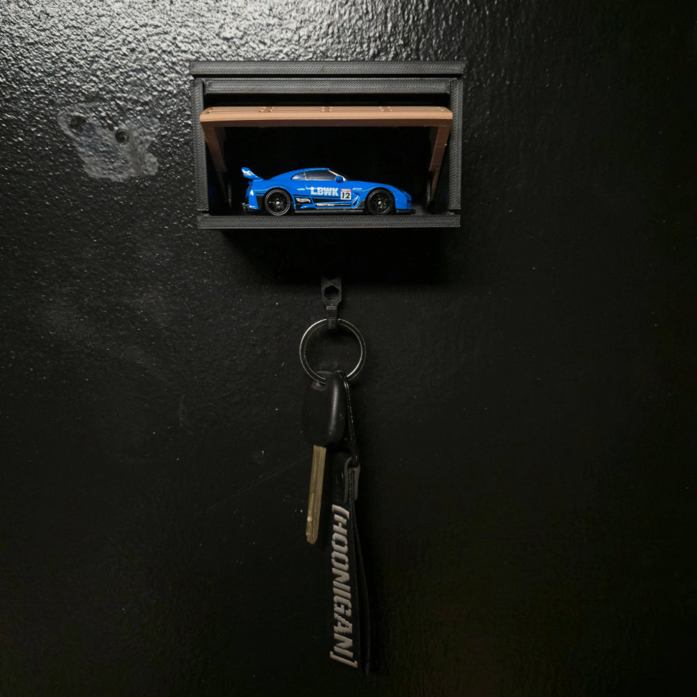 Mini Garage Key Holder with Opening Door that Display's Your Car as a Hot Wheels Model