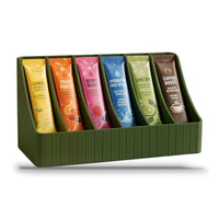 Tea Bag Organizer and Drink Packet Organizer 6 slot stepped tray in Olive