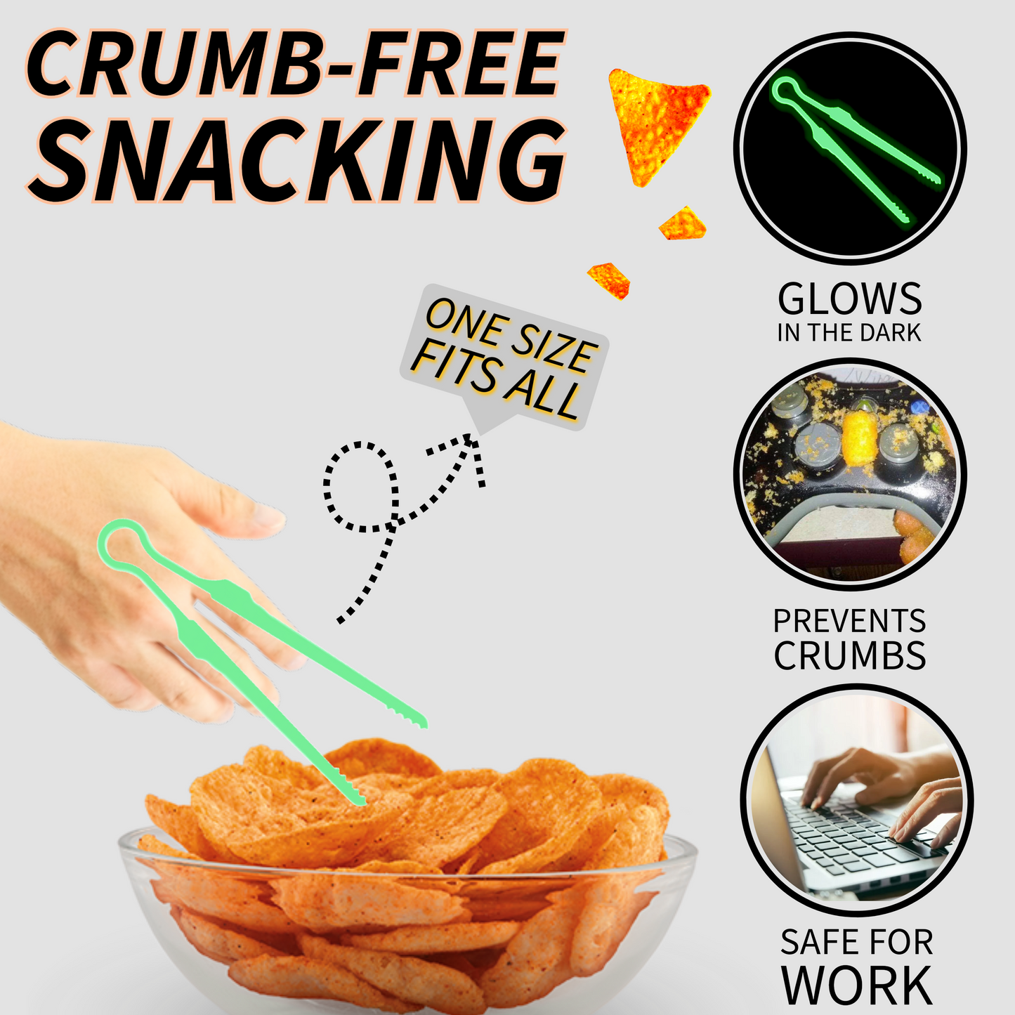 Finger Chopsticks for Gamers, Snack Grabbers