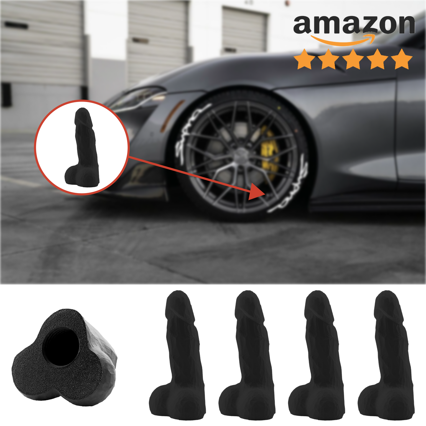 Penis Valve Stem Caps, Prank Valve Stem Caps