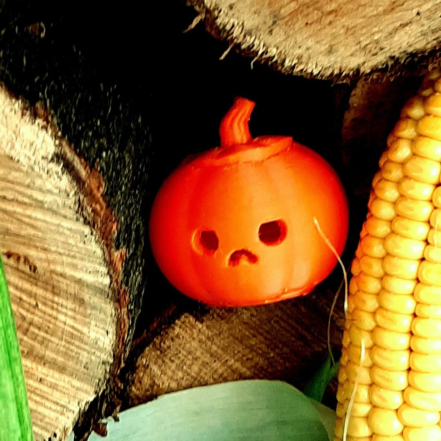 Halloween Decor - Cute Frowning Pumpkin