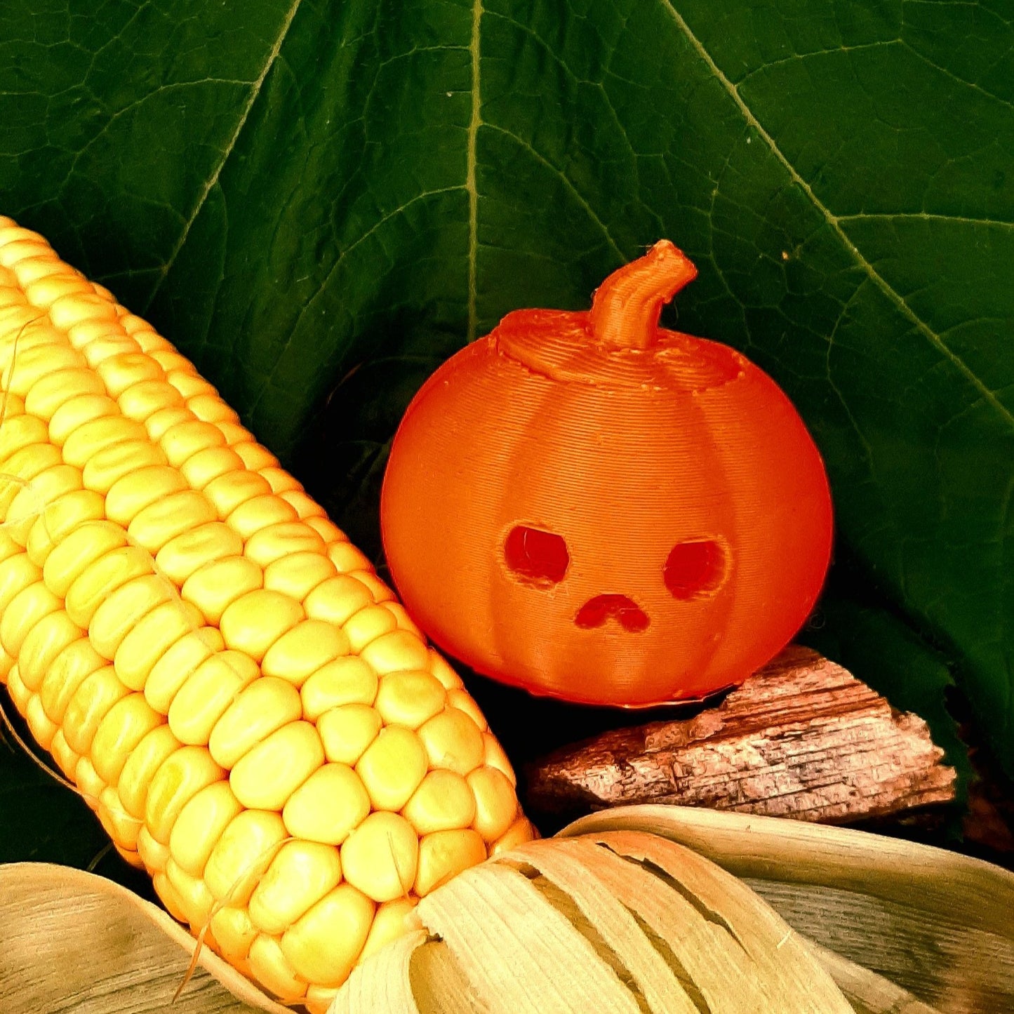 Halloween Decor - Cute Frowning Pumpkin